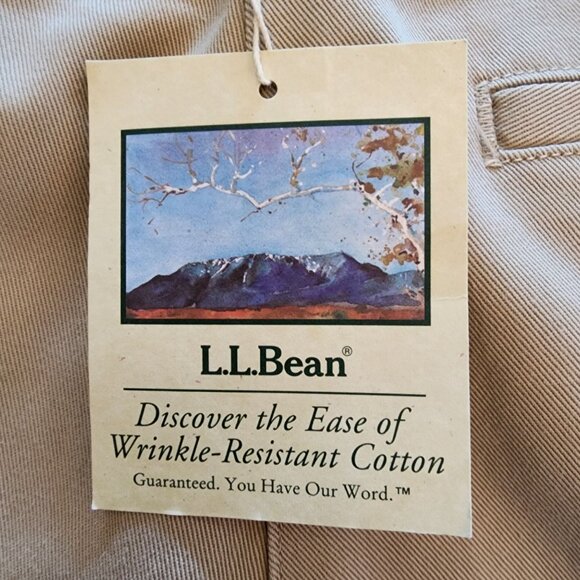 L.L.Bean Womens Khaki Pants Size 12 Wrinkle Resistant 100% Cotton Runs Small New - Picture 8 of 8